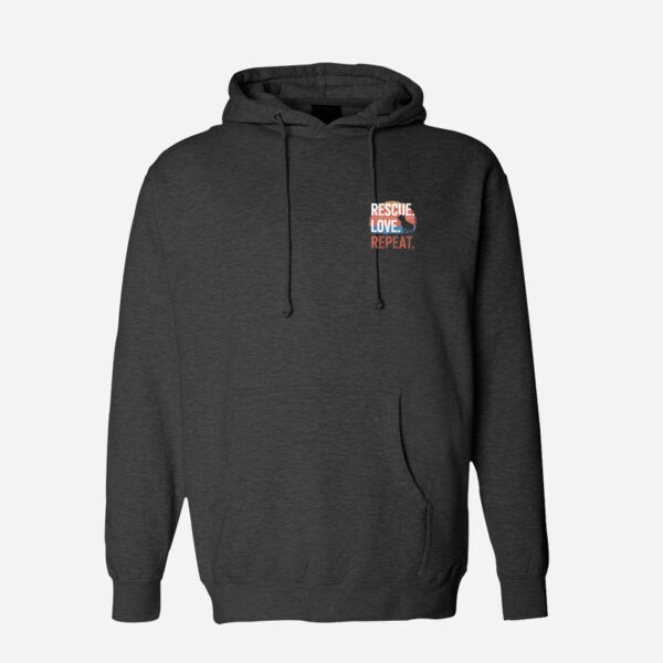 Rescue, Love, Repeat - Unisex Heavyweight Hooded Sweatshirt Thumbnail