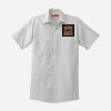 Short Sleeve Striped Industrial Work Shirt Thumbnail